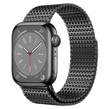 2024 Handwoven Magnetic Curve Chain Metal Watch Band for Apple Watch