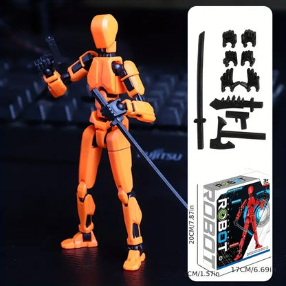 Action Figure 3D Printed Robot Multi-Jointed Movable Desktop Decorations for Game Lovers