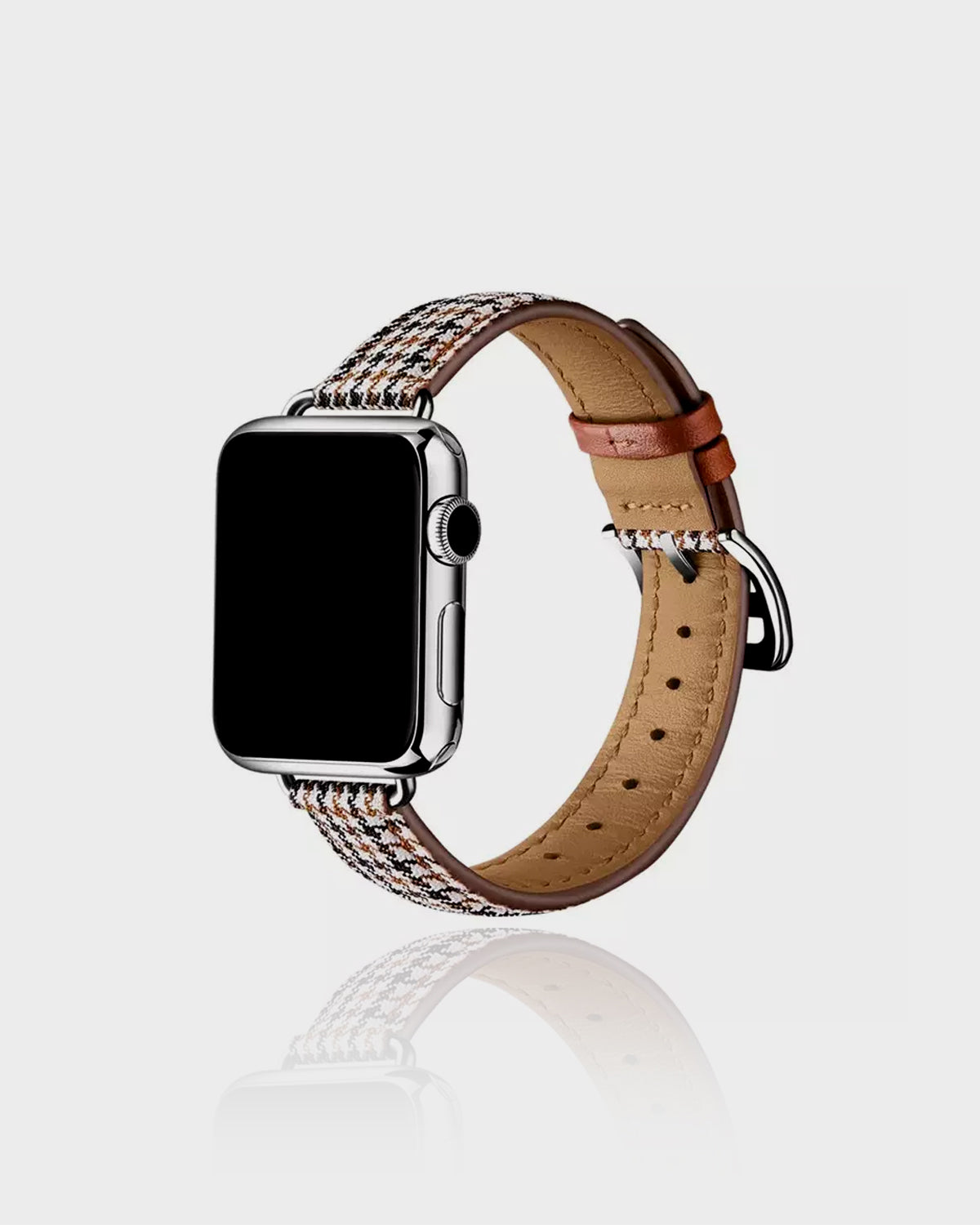 Houndstooth Leather Apple Watch Band Fasion