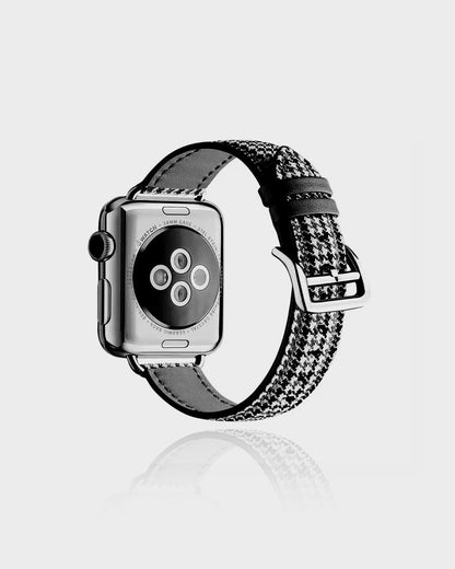 Houndstooth Leather Apple Watch Band Fasion