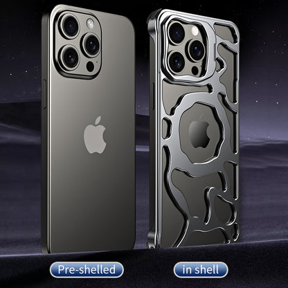 Aero-Aluminum Heat Dissipation Hidden Metal Bracket, Magnetic Ultra-thin iPhone case