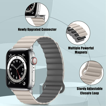 *Buy one Get one Free* 2024 Magnetic Silicone Apple Watch Band  Adjustable