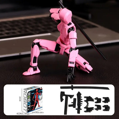 Action Figure 3D Printed Robot Multi-Jointed Movable Desktop Decorations for Game Lovers