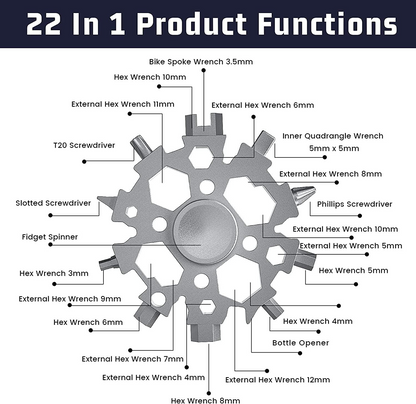 23-in-1 Multifunction EDC Fidget Spinner Snowflake Multitool Buy 2 get 3 NOW