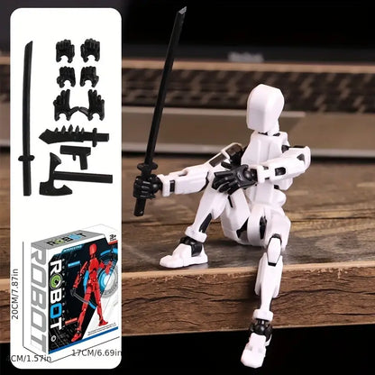 Action Figure 3D Printed Robot Multi-Jointed Movable Desktop Decorations for Game Lovers