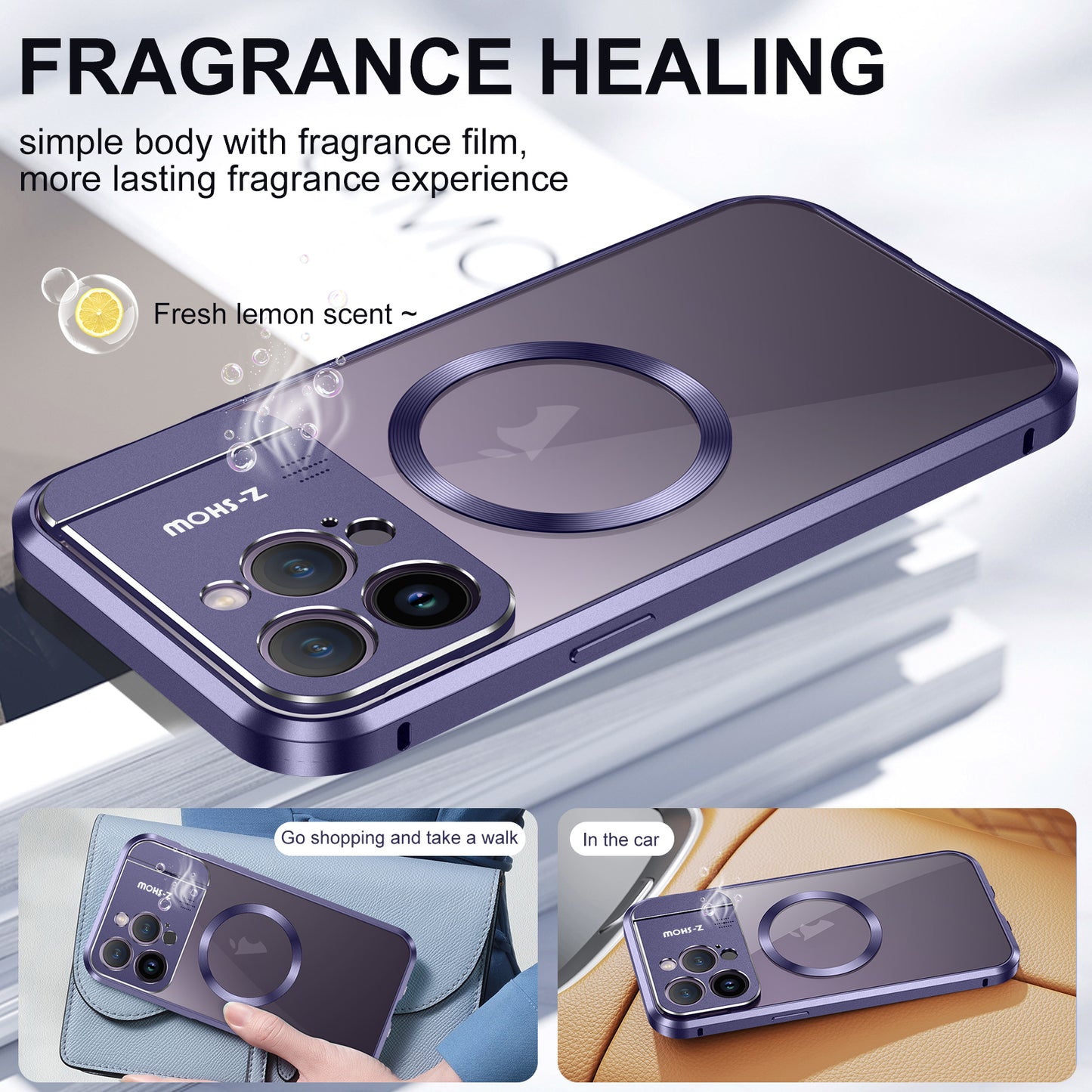 Fragrance Experience Magsafe Shatter Proof iPhone Case Aluminum Alloy Foldable Stand