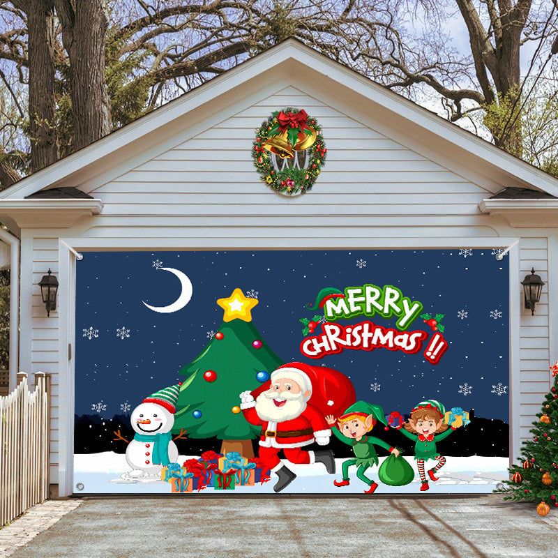 Halloween&Christmas 2024 Garage Door Decoration