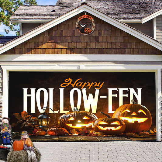 Halloween&Christmas 2024 Garage Door Decoration