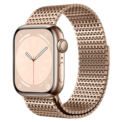 2024 Handwoven Magnetic Curve Chain Metal Watch Band for Apple Watch