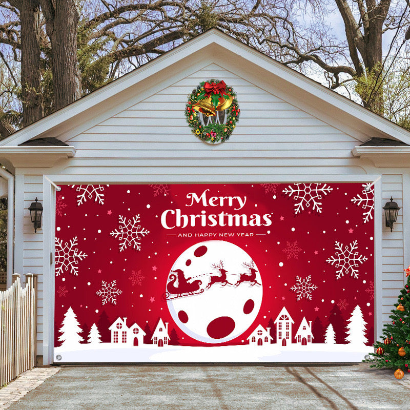 Halloween&Christmas 2024 Garage Door Decoration