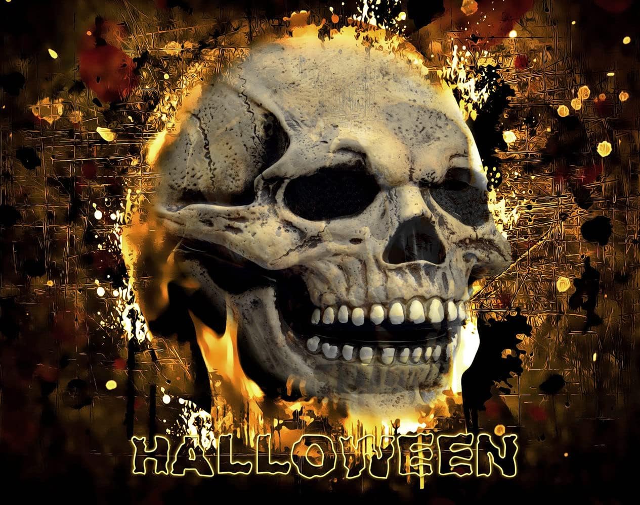 Creepy Full Head Skull Mask Skeleton Mask- Movable Jaw Party Cosplay Mask Decoration