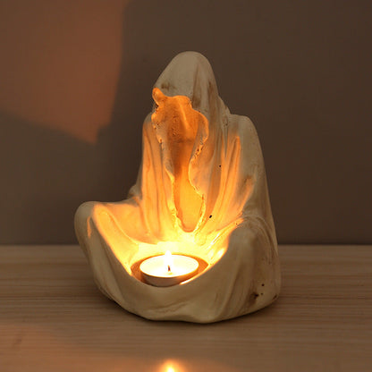 🕯️ Haunting Glow: Ghostly Wizard Candle Holder 🕯️