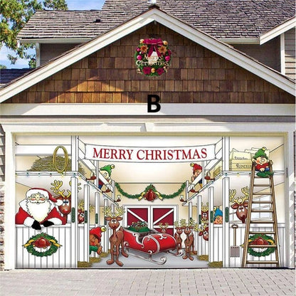 Halloween&Christmas 2024 Garage Door Decoration