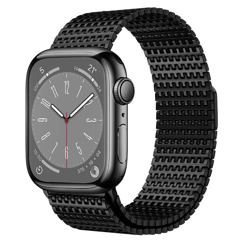 2024 Handwoven Magnetic Curve Chain Metal Watch Band for Apple Watch