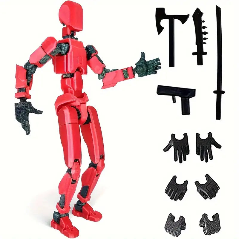 Action Figure 3D Printed Robot Multi-Jointed Movable Desktop Decorations for Game Lovers