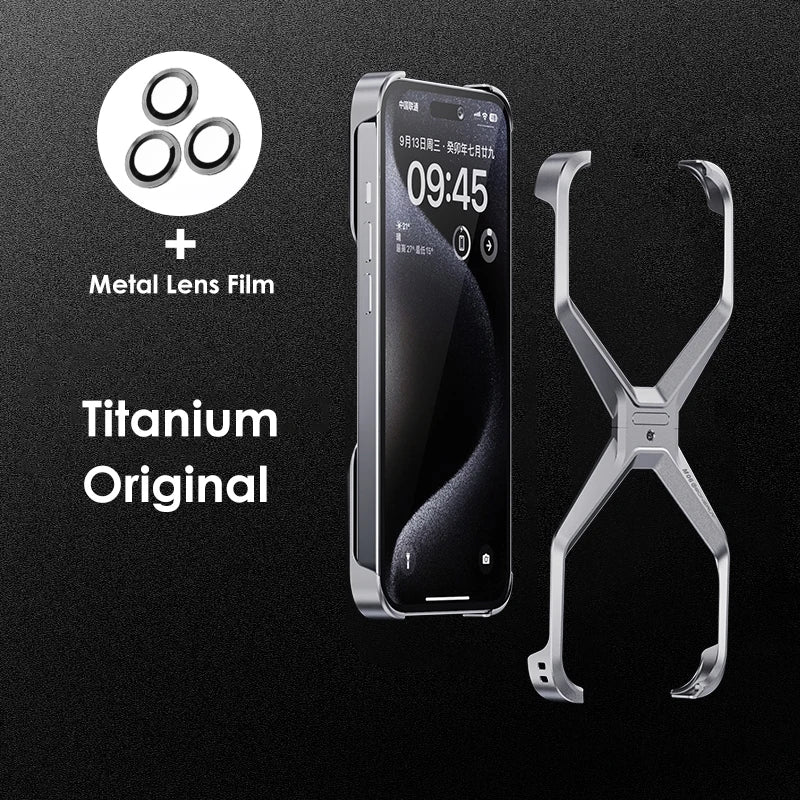 Detachable X-Man Frameless Phone Case with Magsafe and Holder Aluminum Alloy