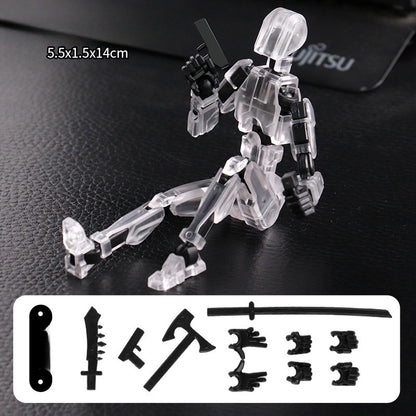 Action Figure 3D Printed Robot Multi-Jointed Movable Desktop Decorations for Game Lovers