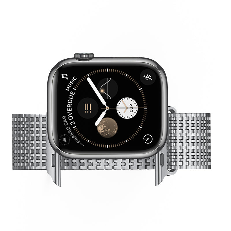 2024 Handwoven Magnetic Curve Chain Metal Watch Band for Apple Watch