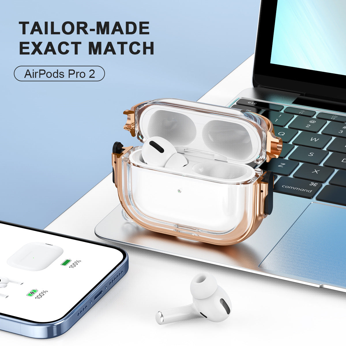 2024 3rd-Gen Clear Flowing Soft Locked 3rd-Gen  AirPods Protective Case