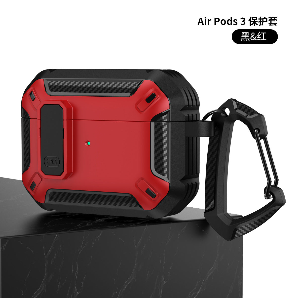 Airpods Protective Case with Lock Gen 3 Hard Shell Rugged Shockproof Cover