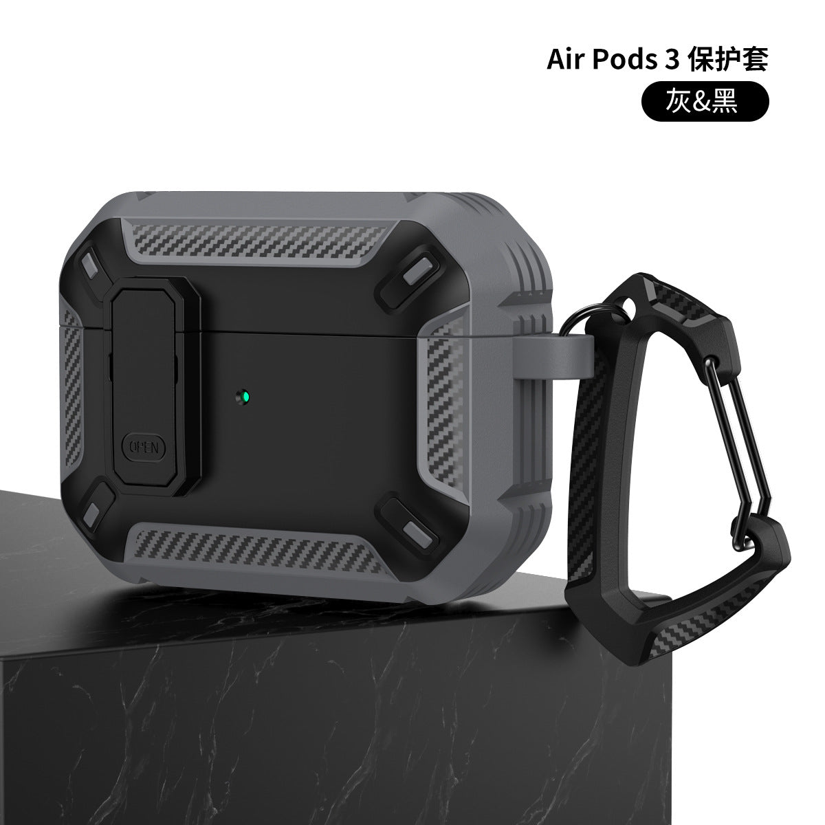 Airpods Protective Case with Lock Gen 3 Hard Shell Rugged Shockproof Cover