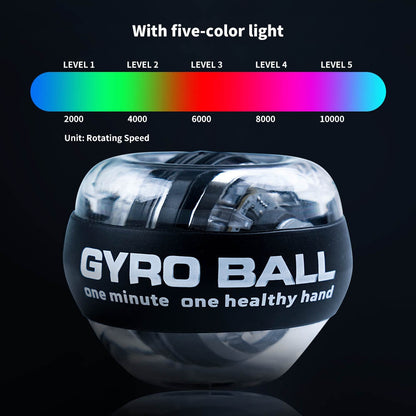 LED Wrist Ball Power Trainer Self-starting Gyro Ball