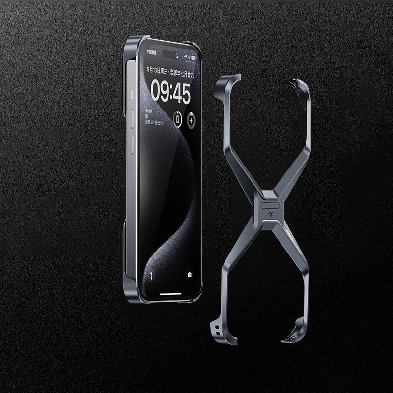 Detachable X-Man Frameless Phone Case with Magsafe and Holder Aluminum Alloy