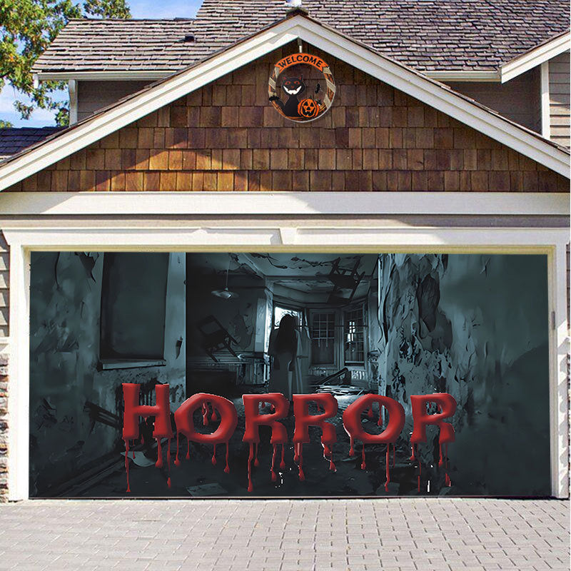 Halloween&Christmas 2024 Garage Door Decoration