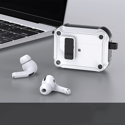 AirPods Protective Case Auto-Click Open Magnetic-Close Anti-Loss Shockproof