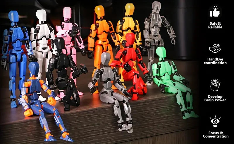 Action Figure 3D Printed Robot Multi-Jointed Movable Desktop Decorations for Game Lovers