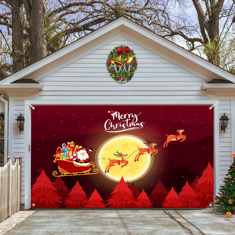 Halloween&Christmas 2024 Garage Door Decoration