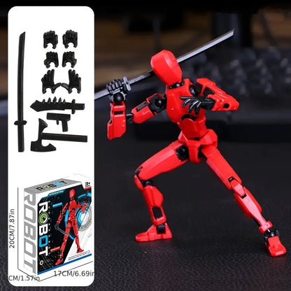 Action Figure 3D Printed Robot Multi-Jointed Movable Desktop Decorations for Game Lovers