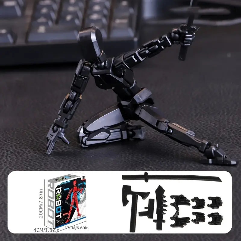 Action Figure 3D Printed Robot Multi-Jointed Movable Desktop Decorations for Game Lovers