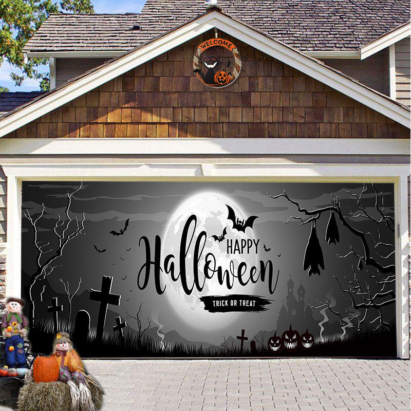 Halloween&Christmas 2024 Garage Door Decoration